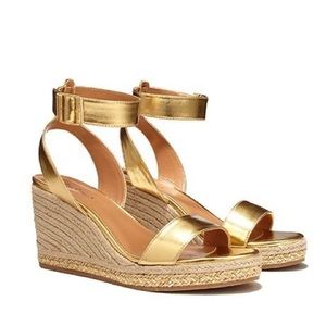 Lilly Pulitzer x Target Gold Wedge Espadrilles 6.5